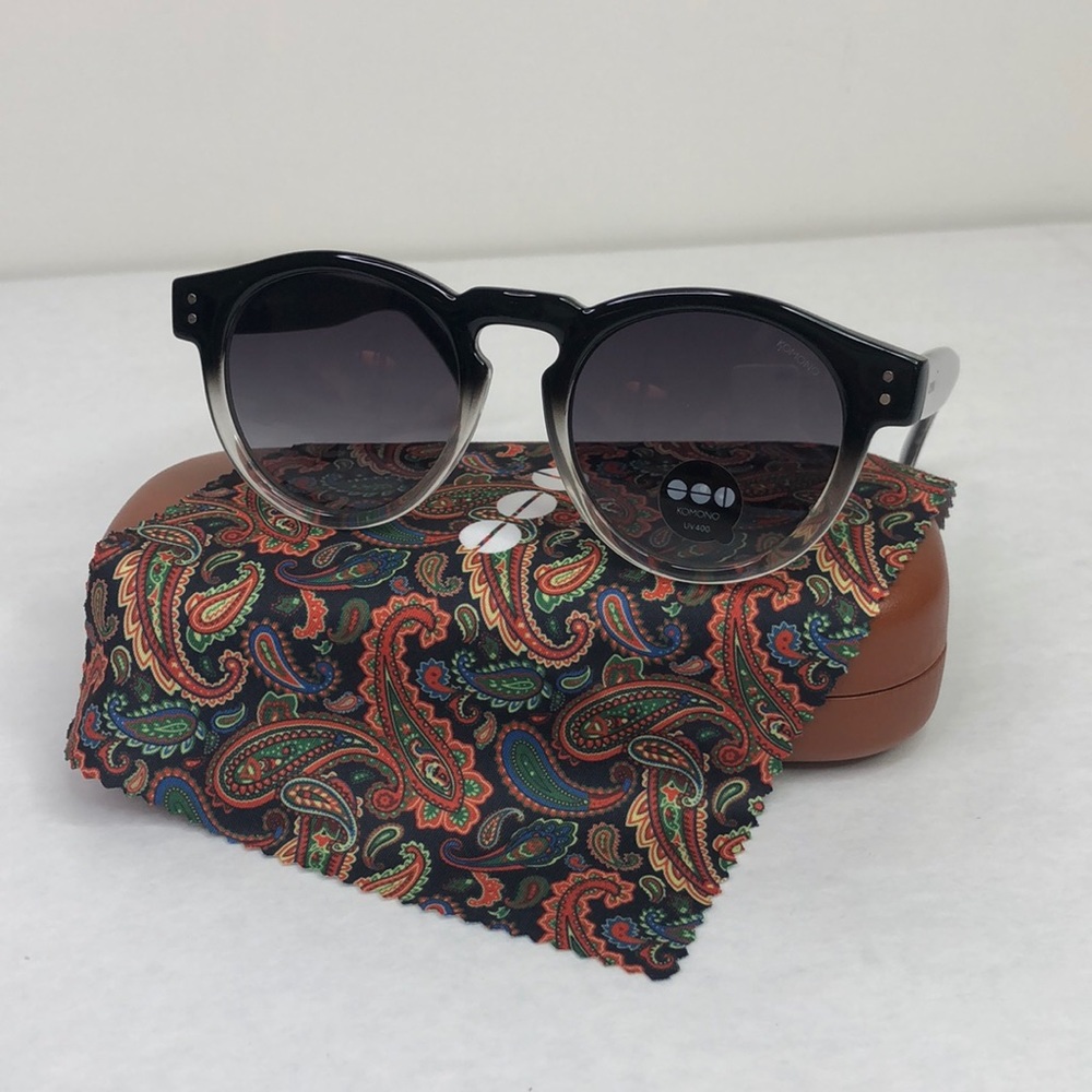 KOMONO Clement Paisley Sunglasses (NEW) clear gray - Picture 7 of 15